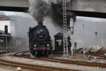 58 311 verlsst am 14.03.09 den Bahnhof und zugleich ihre alte Heimat Aue.