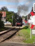 Dampflok BR 58 311 bei den Dampflokfahrten auf der SWEG Strecke
Meckesheim-Hüffenhardt am Samstag den 21.10.2006 in
Untergimpern