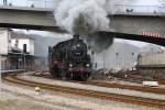 58 311 verlsst am 14.03.09 den Bahnhof und zugleich ihre alte Heimat Aue.