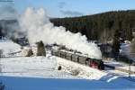 Die 58 311 verlässt mit dem Sonderzug den Hp Altglashütten-Falkau Richtung Seebrugg.