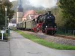 Dampflok BR 58 311 bei den Dampflokfahrten auf der SWEG Strecke Meckesheim-Hüffenhardt am Samstag den 21.10.2006 bei der Ausfahrt aus Untergimpern Richtung Obergimpern