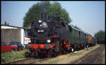 64491 vor MEM Museumszug am 30.7.1995 im Bahnhof Preußisch Oldendorf.