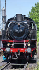Die Dampflokomotive 64 419  Bubikopf  aus dem Jahr 1937 war Anfang Juni 2019 im Bayerischen Eisenbahnmuseum Nördlingen zu Gast.