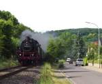 Dampf im Tal der Prims - Die Strecke (Dillingen - Primsweiler 3211) und das Teilstck Primsweiler - Limbach (Strecke 3274 Wemmetsweiler - Nonnweiler) gehrt heute der Firma Meiser in Limbach.