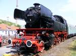 Eine Dampflok der DB-Baureihe 66 im Eisenbahnmuseum Bochum-Dalhausen am 19. April 2009.