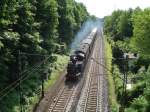 70 083 des Bayerischen Localbahnvereins dampft am 01.06.09 mit ihrem Sonderzug im Rahmen der  Mnchner Brckenfahrten  am Nockherberg vorbei.