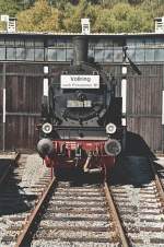 74 1192 vor dem Ringlokschuppen des Eisenbahnmuseums Bochum Dahlhausen am 11.9.1999.