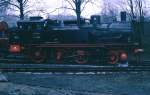 Tenderlokomotive 74 1192 der Gattung T12 (Heidampfvariante der T11)im April 1986 bei einen Tag der offenen Tr von Krupp Lokomotivbau in Essen. Die Loks der BR 74 fuhren hauptschlich bei der Berliner Stadt-, Ring- und Vorortbahn, dem Vorlufer der elektrischen S-Bahn. Scan vom Dia