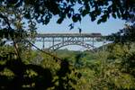 78 468 mit Sonderzug auf der Müngstener Brücke zum 125 jährigen Jubiläum der Brücke, am 28.08.2022.