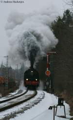 78 468 mit einem Langschienenzug (Villingen(Schwarzw)-Schwenningen)Neckar) am Esig Villingen 13.3.10