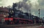 Am 29.12.1974 verabschiedeten die Eisenbahnfreunde Zollernbahn die beiden letzten Preuinnen der DB mit einer Sonderfahrt von Tbingen ber Sigmaringen und Tuttlingen nach Horb, hier 78 246 vor 38