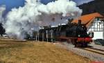 40 Jahre Eisenbahnfreunde Zollernbahn: 78 468 verlsst am 01.04.2013 Gauselfingen