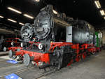 Seite an Seite sind hier die Dampflokomotiven 80 023 & 86 001 zu sehen. (Sächsisches Eisenbahnmuseum Chemnitz-Hilbersdorf, September 2020)