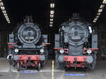 Seite an Seite sind hier die Dampflokomotiven 86 001 & 80 023 zu sehen.