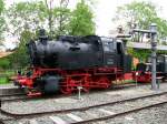 Dampflokomotive 80 013 der  DB  im Deutschenb Dampflokomotiv-Museum (DDM), Neuenmarkt-Wirsberg [14.08.2011]