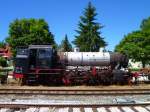 86 346 der Schwbischen Alb Bahn, gesehen am 01.08.13 in Mnsingen. Foto entstand vom Bahnsteig 2!