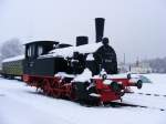 BR 89 6236 eingeschneit im Magdeburger Handelshafen ..   08.01.2010