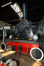 Die Dampflokomotive 89 7462 im August 2018 im Eisenbahnmuseum Koblenz.