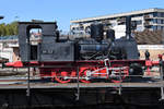 Die 1898 gebaute Dampflokomotive 89 7531 wurde auf der Drehscheibe präsentiert.