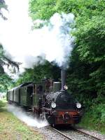 Das Chanderli kurz vor der Einfahrt in den Bahnhof Kandern. 13. Juli 2008