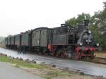 Pause fr Dampflok 91134 im ehemaligen Gterbahnhof von Parchim am 11.10.2009 mit dem Bugasonderzug aus Schwerin.