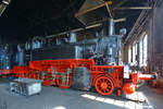 Die Dampflokomotive 91 896 Anfang April 2018 im Sächsischen Eisenbahnmuseum Chemnitz-Hilbersdorf.