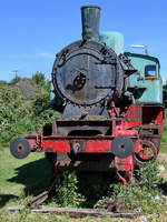 Die 1902 in den Schichau Werken gebaute Dampflokomotive 91 406 war Anfang Juni 2019 im Bayerischen Eisenbahnmuseum Nördlingen zu sehen.
