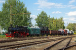 Die 91 896 mit ihrem  Güterzug  bei dem 25. Heizhausfest in Chemnitz-Hilbersdorf, 19.08.2016