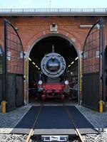 Die Dampflokomotive 93 526 im Deutschen Dampflokomotiv-Museum Neuenmarkt-Wirsberg.