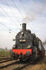 BR 94 bei der Lokparade in Arnstadt, Vorbeifahrt auf der Hauptstrecke Erfurt-Arnstadt am Bw hist.