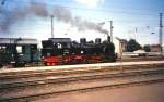 94 1292 bei der Ausfahrt aus Erfurt Hbf am 28. 7. 1991. Die Fahrt ging nach Erfurt-West-