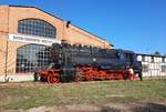 Die 95 1027-2 der TG 50 3708 e.V., am 19.09.2020 beim Eisenbahnfest im Bw Arnstadt hist..