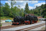 Schwestern unter sich: 95 6676  Mammut  & 95 1027-2 im ehem. Bahnhof R�beland. 11.07.2026 