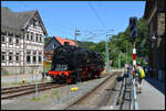 Die Bergk�nigin 95 1027-2 f�hrt am 12.07.2026 vom Bahnhof R�beland zum Wasser fassen in knapp einen Kilometer entfernten ehem. Bahnhof R�beland.
