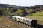 Zum offiziellen Jubilum 125 Jahre Rbelandbahn pendelte 95 027 mit einem Sonderzug im Stundentakt zwischen Rbeland und Michaelstein. Das traumhafte Herbstwetter im Harz verste den vielen angereisten Eisenbahnfreunden dieses Ereignis; 23.10.2010