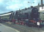 Dampflok 95 0027-3 (95 1027)im Jahr 1981 mit dem Nostalgie Orientexpress in Saalfeld.Diese Lok hat die Dampflokzeiten in der DDR als Museumslok  berlebt  (Archiv P.Walter)
