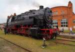  Bergkönigin  95 027 (preußische T20) der Rübelandbahn, ausgestellt anläßlich der XX. Meininger Dampfloktage, am 06.09.2014 auf dem Gelände des Dampflokwerkes.