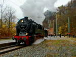 In Rübeland (Harz) fährt 95 027 zum Wasser ergänzen ins Depot am 05.