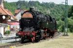 125 Jahre Rbelandbahn - Prsentation der 95 027 im Harz. Die Bergknigin beim Umsetzen in Rbeland; 10.07.2010