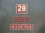  Badenia  Schild auf Damplok T3 (Hersteller Borsig, Bj 1900)
der Acherntalbahn