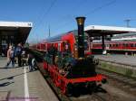 Der (Wiederaufbau-) Adler fhrt wieder! 
Auch wenn die Sonderfahrt am Pfingstsamstag ausfiel, so war er doch im Nrnberger Hauptbahnhof unterwegs.
10.05.2008
