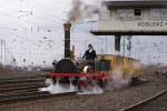 Als es dann endlich los ging, dampfte zur Erffnung der Lokparade, der Adler vorbei.Koblenz Ltzel, 03.04.2010 14:24 Uhr