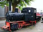 Eine Feldbahndampflok im Eisenbahnmuseum Bochum-Dalhausen am 25. Mai 2008.