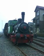 Die alte Dampflok im RIM-Kln am 7.2.10.