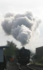 Eine Dampflok der Hespetalbahn am 18.9.10 mit Sonderzug in Bochum-Dahlhausen