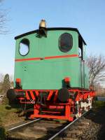 Ehemalige Werkslokomotive der Fa. Hegenscheid in Erkelenz, Hohenzollern Nr. 3650 aus dem Jahr 1919, vor dem Werksgelnde als Denkmal aufgestellt. Dezember 2006