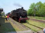 Dampflok 131.060 am 07.05.2006 auf einer Sonderfahrt von Zarrentin nach Hagenow Stadt hier beim Halt in Wittenburg.