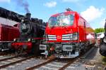 DB Cargo Siemens Vectron Dual Mode 249 093-6 als Gastlokomotive und Bahnwelt Darmstadt Kranichstein DME 184 am 16.05.26 bei den Kranichsteiner Bahnwelttagen