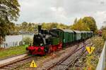 Dampflok Niedersachsen zu Gast bei der Hespertalbahn in Essen Kupferdreh, Oktober 2025.