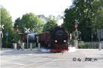 99 236 befhrt gerade die Kreuzung Westerntor in Wernigerode 10.06.2012